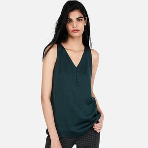 Satin Button Front Tank